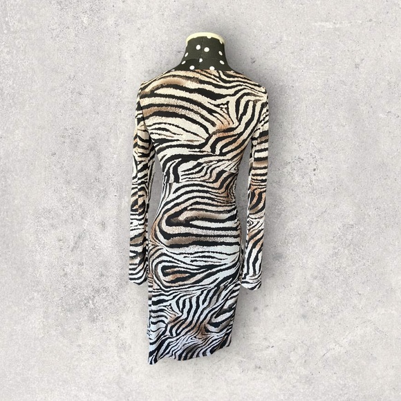 B Smart Zebra Print Dress Women Size 4 - Picture 6 of 11